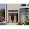 Vdomdoors Front Exterior Prehung Aluminum Double Doors Ronex1077 Teak 1 Sidelight Mirrored Clear Glass Entry RONEX1077DEXD-OAK-W72+14xH80-LH-I - alternate 2