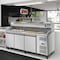 Koolmore 79 in. Three-Door Refrigerated Granite Top Pizza Prep Station w/ Refrigerated Condiment Pan Holder KM-RPCPS-2D79-GRT - alternate 2