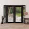 Vdomdoors Front Exterior Prehung Metal-Plastic Double Doors Frosted Glass / MANUX 8102 Matte Black / Office C MANUX8102DEXD-BLK-W14+72+14xH80-RH-I - alternate 2