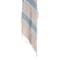 Homeroots 50" X 60" Aqua Cotton Woven Striped Throw Blanket with Fringe 518819 - alternate 2