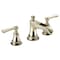 Brizo Rook: Widespread Lavatory Faucet with Channel Spout - Less Handles 1.2 GPM 65361LF-PNLHP-ECO - alternate 2
