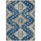 Homeroots 3' X 5' Navy Blue Beige And Ivory Medallion Washable Indoor Outdoor Area Rug 589008 - alternate 3