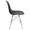 Leisuremod Dover Dining Side Chair with Acrylic Legs, Transparent Black EPC19TBL - alternate 3
