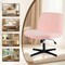 Yssoa Simple Deluxe Wide Criss Cross Legged Chair, Swivel Office Desk Chair, Height Adjustable Faux Fur,  3A88FNCHAIROFFICETDPNK01 - alternate 2
