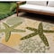 Homeroots 12' X 15' Green Blue Yellow And Dark Green Starfish Indoor Outdoor Area Rug 548126 - alternate 3
