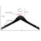 Nahanco 17in Black Gloss Flat Wooden Shirt Hanger w/ Notches, 100PK 8217CHNOBAR - alternate 2