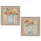 Homeroots Set Of Two Mason Jar Floral Happiness at Home Brown Framed Print Wall Art, 2PK 405709 - alternate 1