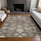 Homeroots 5' X 8' Brown Beige And Green Floral Washable Indoor Outdoor Area Rug 605450 - alternate 2