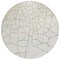 Homeroots 8' Ivory And Beige Round Abstract Washable Indoor Outdoor Area Rug 601136 - alternate 3