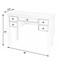 Homeroots 40" White Acacia Wood Writing Desk With Five Drawers 389451 - alternate 2