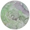 Homeroots 8' Round Green Round Abstract Washable Non Skid Indoor Outdoor Area Rug 559182 - alternate 2