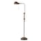 Homeroots 58" Rust Metal Adjustable Swing Arm Floor Lamp With Rust Metal Dome Shade 526256 - alternate 2