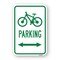 Signmission Bicycle Parking With Double Arrow, Heavy-Gauge Aluminum, 18" x 24", A-1824-25290 A-1824-25290 - alternate 1