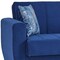 Homeroots 84" Blue Microfiber Convertible Futon Sleeper Sofa With Toss Pillows And Storage 607121 - alternate 3