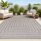 Jonathan Y Chevron Modern Concentric Squares Black/Light Gray 4 ft. x 6 ft. Indoor/Outdoor Area Rug SMB206B-4 - alternate 1