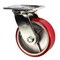 Service Caster 5 Inch Red Poly on Cast Iron Wheel Swivel Caster with Ball Bearing SCC SCC-30CS520-PUB-RS - alternate 1