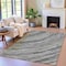 Homeroots 8' X 10' Taupe Charcoal And Ivory Abstract Washable Indoor Outdoor Area Rug 631260 - alternate 3