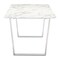 Homeroots 71" White And Silver Marble And Steel Sled Base Dining Table 296147 - alternate 2