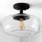 Jonathan Y Marfa 14" 1-Light Modern Farmhouse Schoolhouse Frosted Glass/Metal LED Semi Flush Mount, Oil Rubbed B JYL7517A - alternate 2