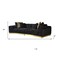 Homeroots Black Velvet Modular Curved Two Piece Sectional With Toss Pillows 643961 - alternate 3
