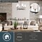 Vaxcel Camden 6 Light Matte Black Chandelier Fixture White Fabric Linen Shade, LED Compatible H0288 - alternate 2