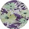 Homeroots 8' Purple And Lavender Round Floral Washable Indoor Outdoor Area Rug 610994 - alternate 3