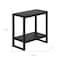 Homeroots 24" Black End Table With Shelf 489730 - alternate 3