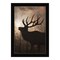 Homeroots Elk Sunrise Black Framed Print Wall Art 530017 - alternate 1