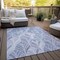 Homeroots 8' X 10' Denim Blue And Sky Blue Geometric Washable Indoor Outdoor Area Rug 589215 - alternate 2