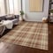 Homeroots 5' X 8' Brown Black And Beige Plaid Washable Indoor Outdoor Area Rug 597130 - alternate 4