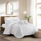 Homeroots White Queen Polyester 180 Thread Count Washable Down Comforter Set 528978 - alternate 2