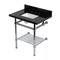 Kingston Brass 30-Inch Black Granite Console Sink with Brass Legs and Shelf, 8-Inch, 3-Hole KVPK30KBSQB1 - alternate 1