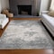 Homeroots 8' X 10' Gray And Beige Abstract Washable Indoor Outdoor Area Rug 599499 - alternate 4