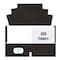 Kaboom Case of Black Paper Pocket Folders, 11.75"x9.5", Twin Pockets hold 25 sheets each, 11 pt tag board, PK250 50119cs - alternate 1