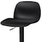 Homeroots Set of Four Black Heavy Duty Plastic and Metal Mid Back Adjustable Height Swivel Bar Chairs 565373 - alternate 1