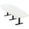 Skutchi Designs Arc Boat Conference Table With Power, 48 in W, 120 in L HAR-ABOT-48X120-T.BK-W960-NA - alternate 1