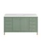 James Martin Vanities Chicago 60 in. Single Vanity, Smokey Celadon, w/ 3 CM White Zeus Silestone Top 503-V60S-SC-3WZ - alternate 4