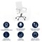 Flash Furniture Contemporary Chair White High Back Exec Chair, Fixed Arms, 18-1/4" to 22-1/4" Height GO-2286H-WH-GG - alternate 4