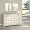 Homeroots 62" White Solid Wood Seven Drawer Double Dresser 524108 - alternate 3