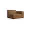 Homeroots 44" Brown Leather Modular Sofa 641027 - alternate 2