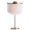 Jonathan Y Coco 27.5" Fringed/Metal LED Table Lamp, Gold/White JYL9045A - alternate 1