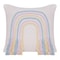 Homeroots 20" X 20" Blue and Off White Braided Cotton Zippered Pillow With Fringe 534301 - alternate 1