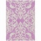 Homeroots 3' X 5' Blush And Ivory Damask Washable Indoor Outdoor Area Rug 614413 - alternate 2
