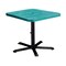 Leisure Craft 36" Square Perforated Pedestal Table, Portable, 30"H, Teal SQ36TAB30-TEAL - alternate 1