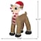 Rudolph Airblown Christmas Inflatable the Red-Nosed Reindeer in Santa Hat and Scarf 42 in. I 36888 - alternate 3
