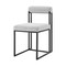 Homeroots Set of Two Gray And Black Upholstered Polyester Open Back Dining Side Chairs 569415 - alternate 2