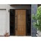 Vdomdoors Steel Door Deux 6683 Natural Oak 2 Sidelight Exterior Windows Sidelites/ Entry Door Painted W12+36+ DEUX6683EXD-OAK-W12+36+12 X H80-RH-I - alternate 2