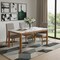 Homeroots 63" White and Natural Faux Marble and Solid Wood Dining Table 623357 - alternate 2