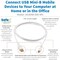 Eaton EATON USB 2.0 A To USB Mini-b Antibacterial Cable M/m, White, 6 Ft. 1.83 M U030AB-006-WH - alternate 2
