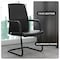 Leisuremod Evander Office Chair in Upholstered Leather and Iron Frame, Black EGO23BLL - alternate 2